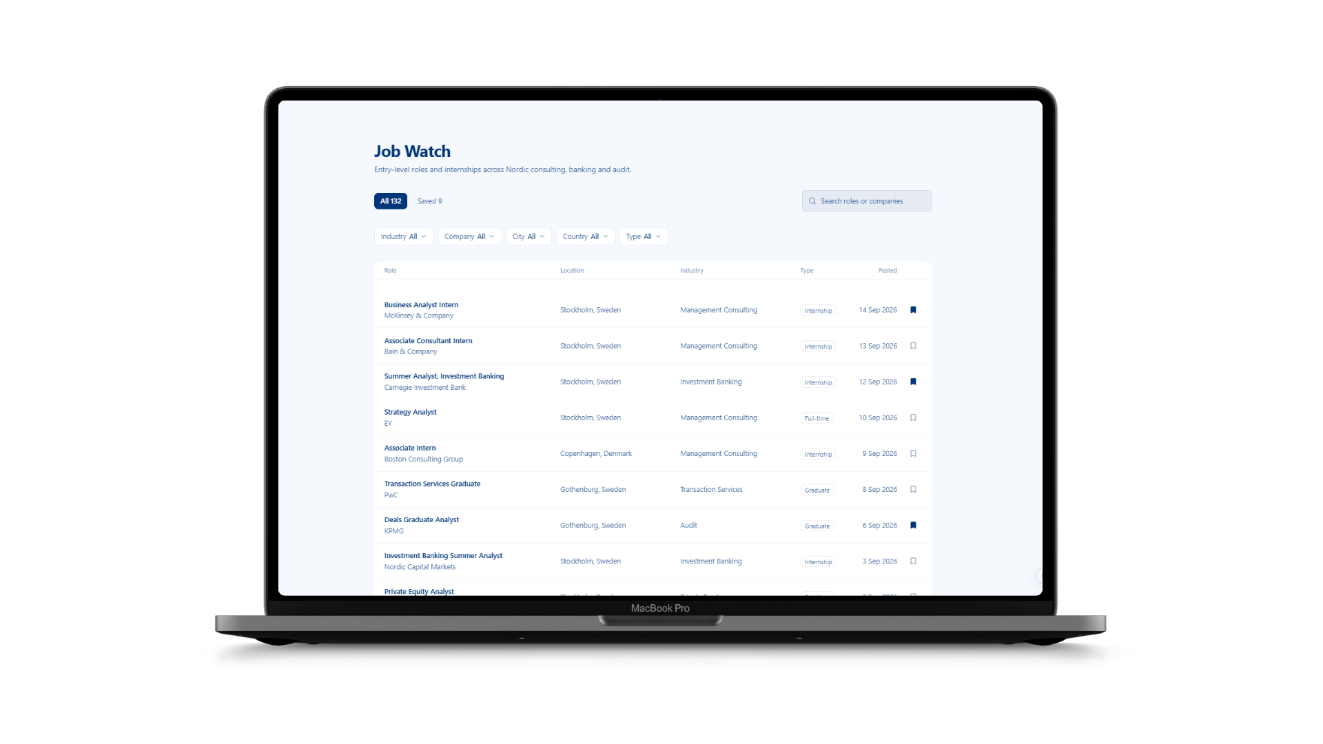 caize.ai job watch feed of internships and graduate roles