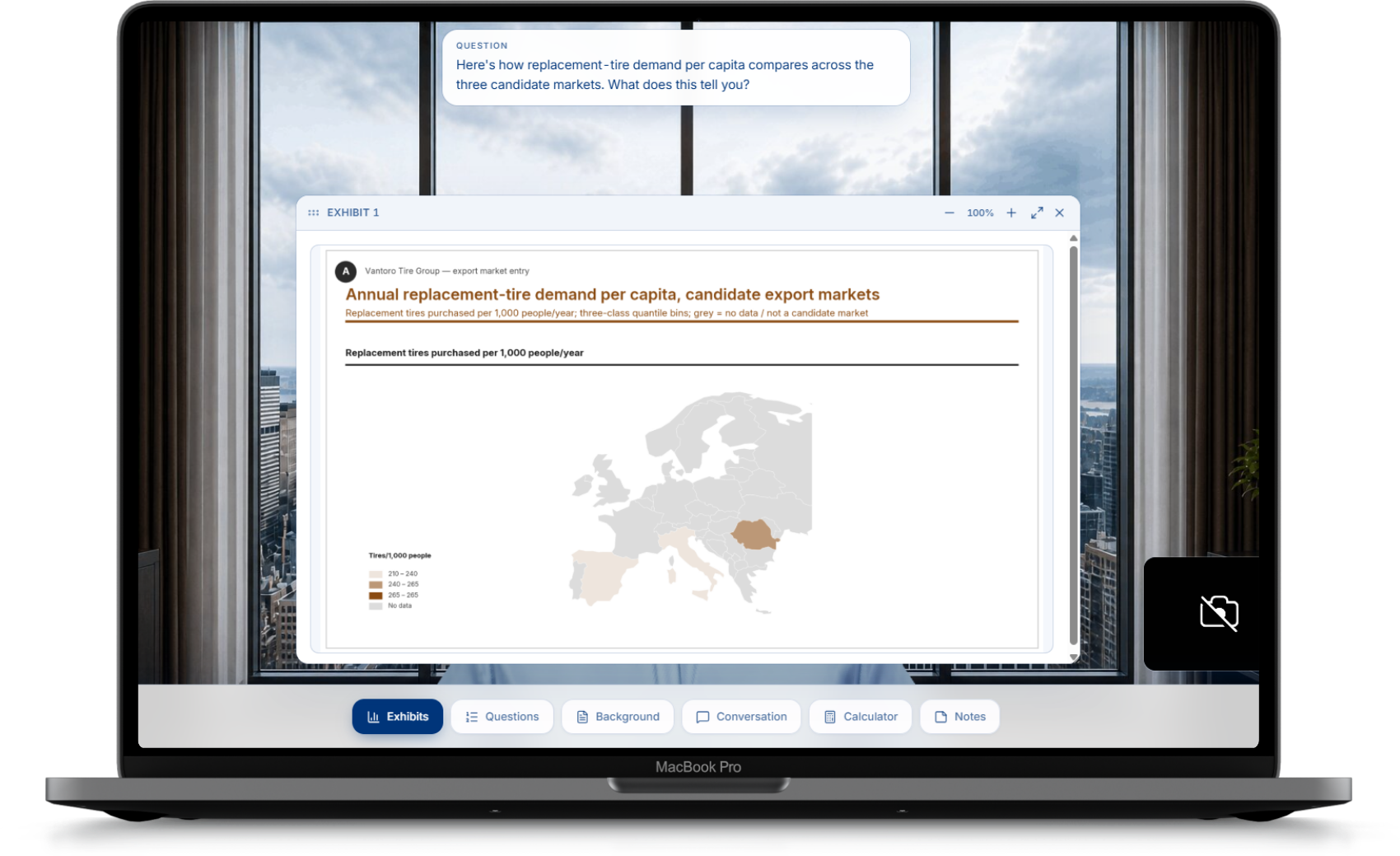 Replicating real case interview scenarios