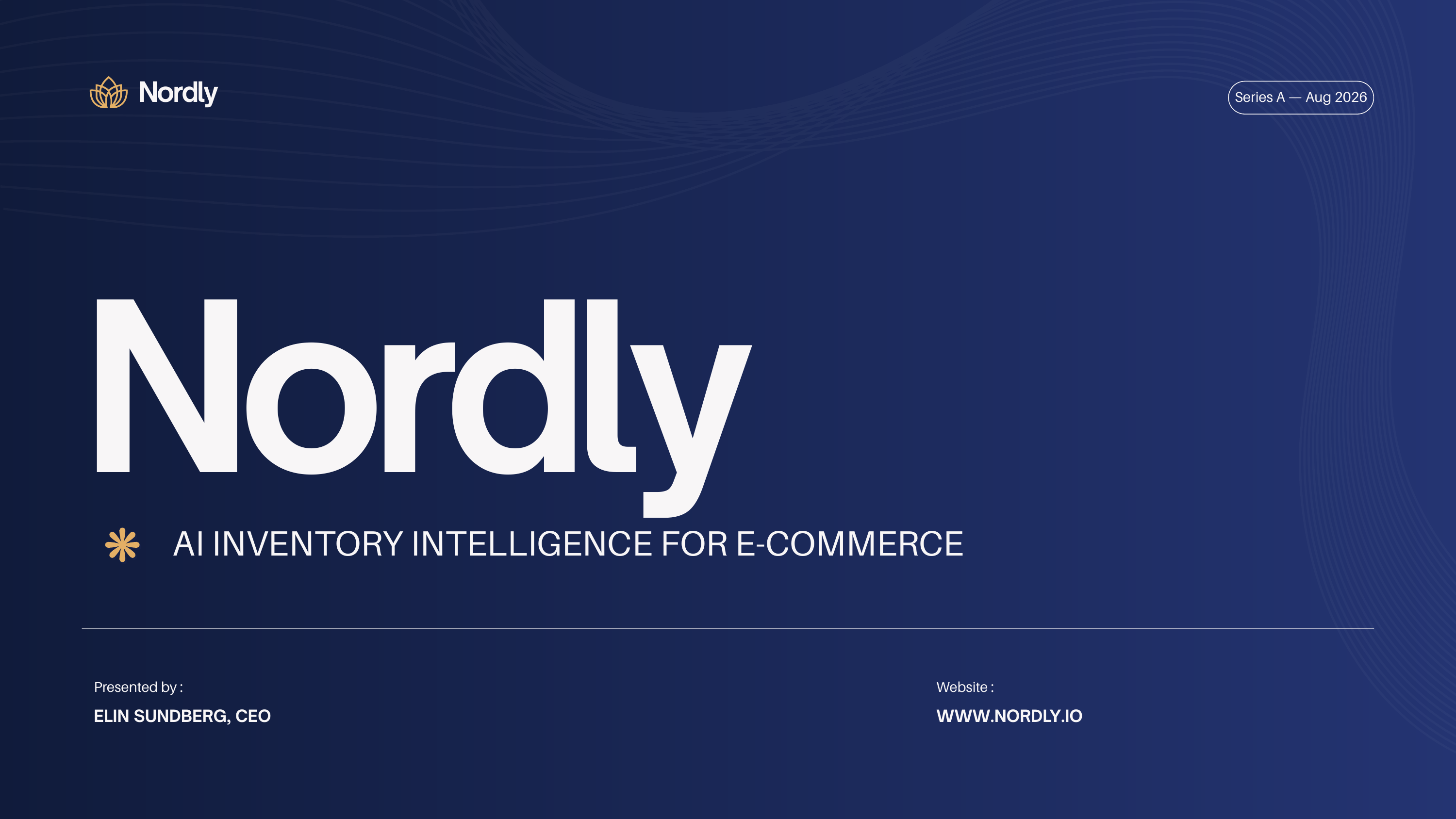 Nordly AB — seed pitch deck (PDF) — page 1